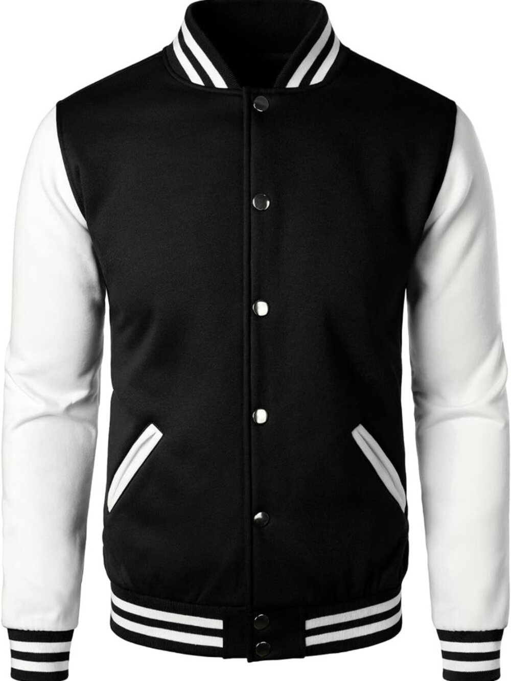 Stylish Men's Varsity Baseball Jacket | Cotton Blend Letterman Style Outerwear